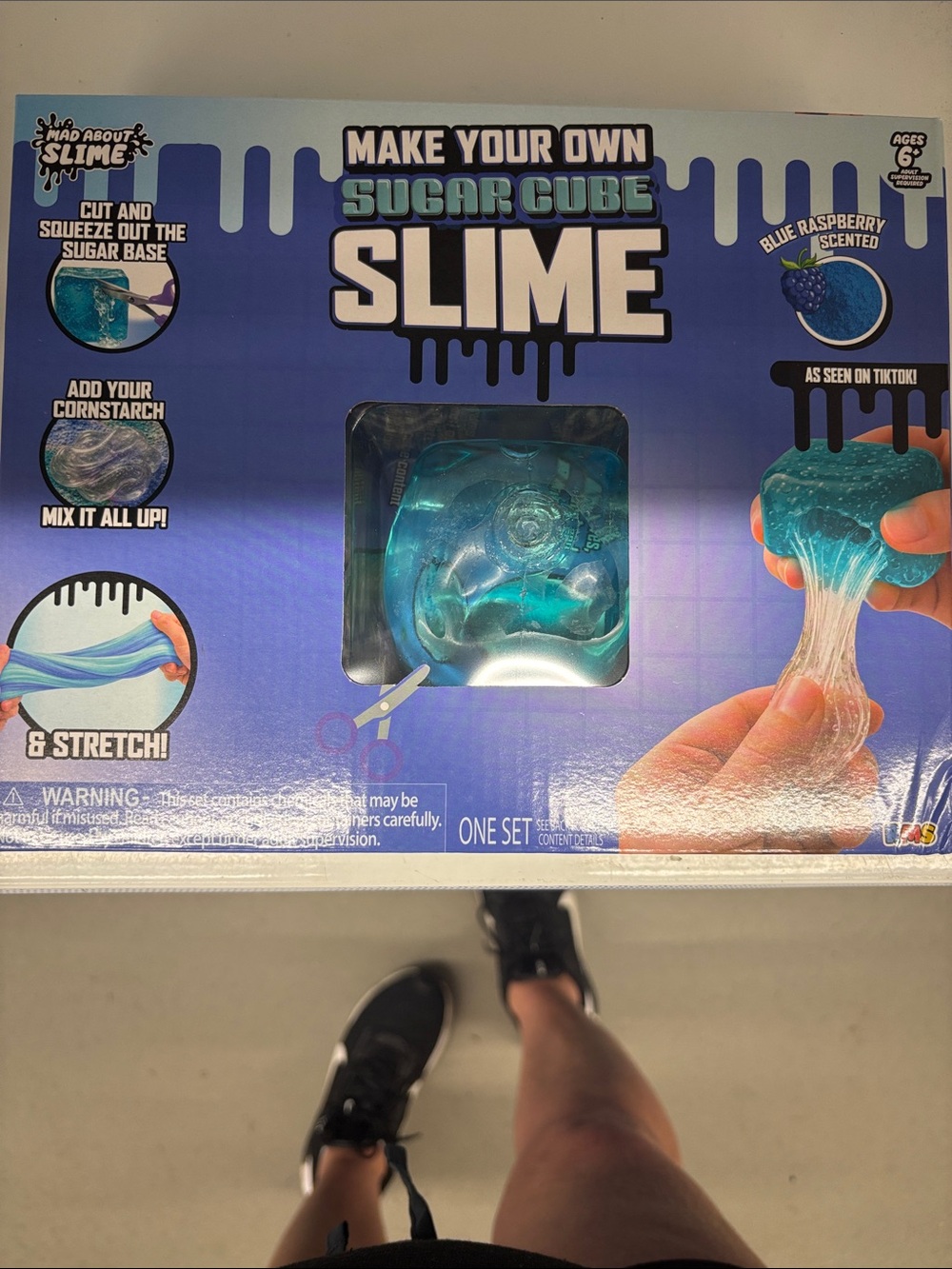 Make Your Own Sugar Cube Slime Kit - Blue Raspberry (Kids Learning Toy)